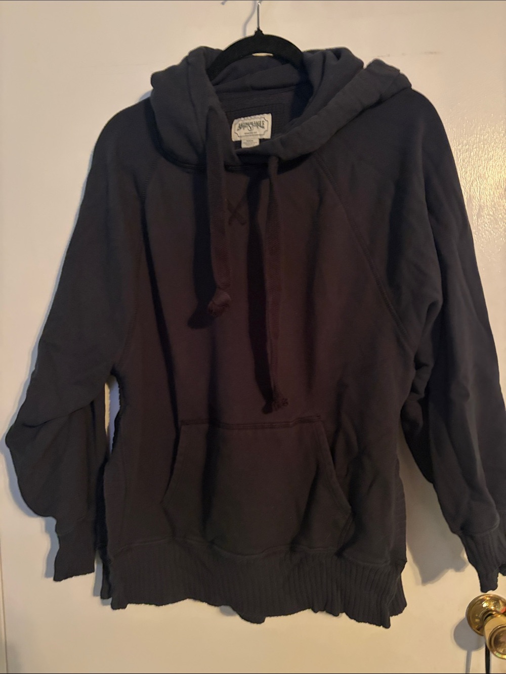 Vintage-Inspired Dark Gray Hoodie Sweatshirt - Women